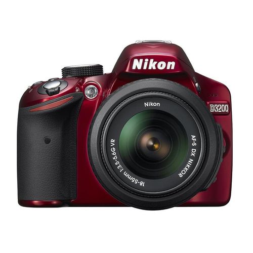 Spiegelreflexkamera D3200 - Rot Nikon Nikkor AF-S DX 18-55mm f/3.5-5.6G VR II f/3.5-5.6