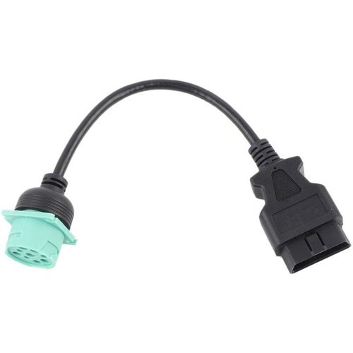 Kimiss 9 pin auf 16 pin obd2 lkw diagnosescanner kabel adapter j1962-j1939 für cummins dieselmotor (männlich) - Ej.life