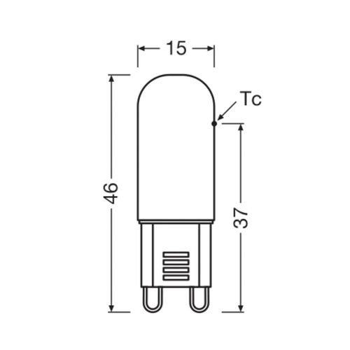 OSRAM LED-Leuchtmittel Stiftsockel G9 1,8 W klar 2.700 K