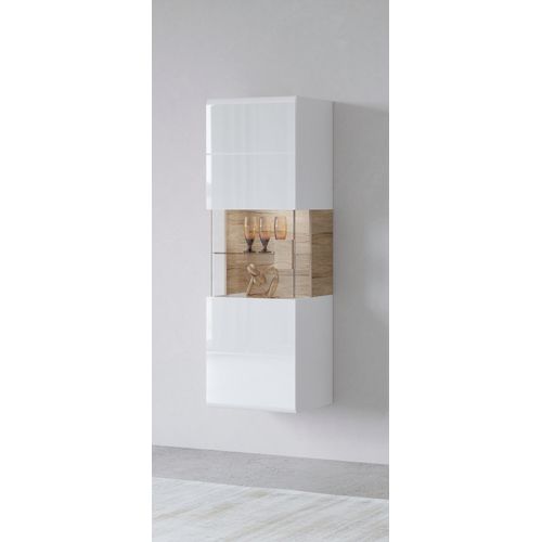 INOSIGN Hängevitrine »Toledo,Höhe 159 cm trendige Glasvitrine mit dekorative MDF-Front«, Vitrine mit Glasfront, ohne Beleuchtung, viel Stauraum, hochglanz