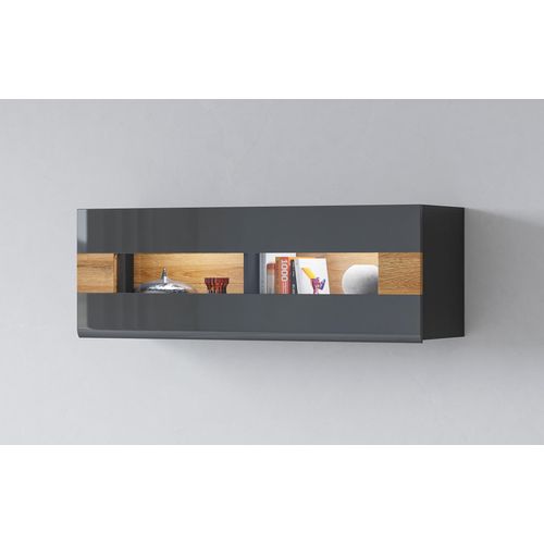 INOSIGN Hängevitrine »Toledo,Breite 131 cm trendige Glasvitrine mit dekorative MDF-Front«, Vitrine mit Glasfront, ohne Beleuchtung, viel Stauraum