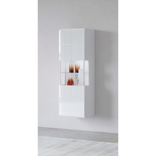 INOSIGN Hängevitrine »Toledo,Höhe 159 cm trendige Glasvitrine mit dekorative MDF-Front«, Vitrine mit Glasfront, ohne Beleuchtung, viel Stauraum, hochglanz