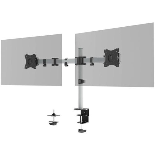 Monitor Halterung select für 2 Monitore, Tischbefestigung, vesa, 360° drehbar, Stufenlos, 509523 - Durable