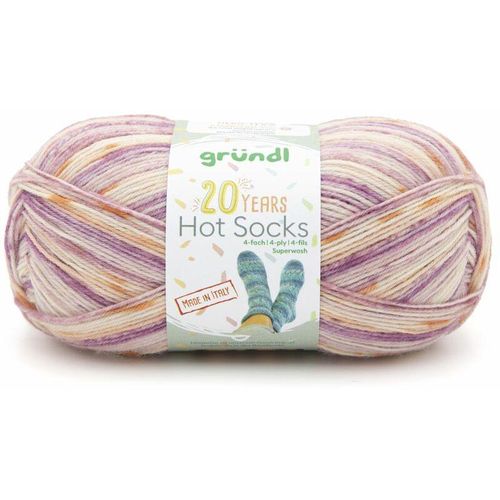 Sockenwolle Hot Socks 100 g 4-fach, blush-pfirsich-creme-meliert Sockenwolle - Gründl