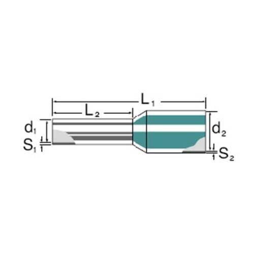 Weidmüller 9005890000 Aderendhülse 1.5 mm² Teilisoliert Schwarz 5000 St.