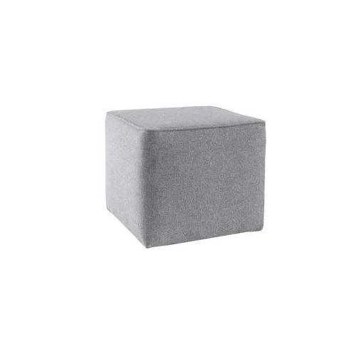 Designer-Hocker quadratisch H 35 cm grauer Stoff PAVE