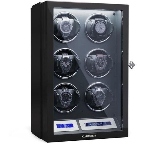 Uhrenbeweger für Automatikuhren, Automatik-Uhrenbeweger für 6 Uhren, Automatikuhr Uhrenbeweger mit Acryl-Tür, Automatischer Uhrenbeweger, Blaue LEDs,