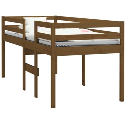 Hochbett Honigbraun 80x200 cm Massivholz Kiefer Vidaxl Braun