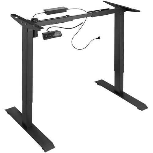 tectake® Tischgestell, elektrisch höhenverstellbar, breitenverstellbar, 85 - 129 x 65 x 71 - 121 cm