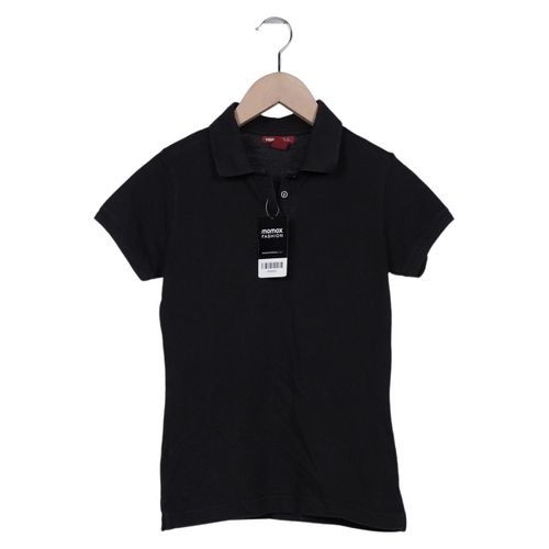 H&M Damen Poloshirt, schwarz, Gr. 34