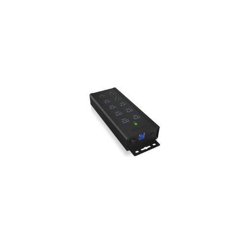 IB-HUB1703-QC3, 7 Port USB 3.0 mit 1x QC 3.0 Ladeanschluss + 2x BC 1.2 Ladeanschlüsse, Aluminium-Gehäuse, mit 12 V/5 A Netzteil