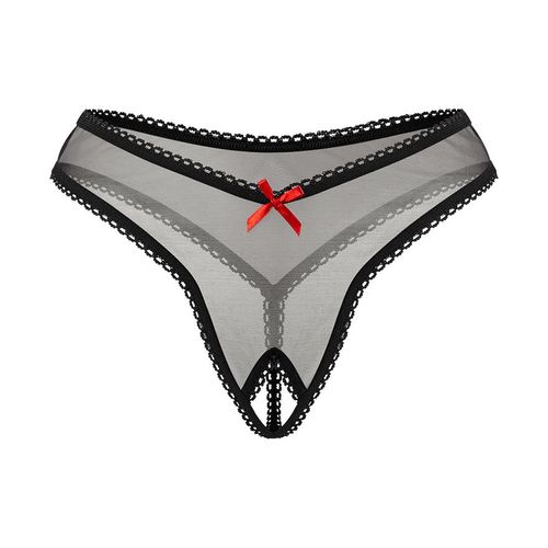 Schicker Ouvert-String mit Ziernaht