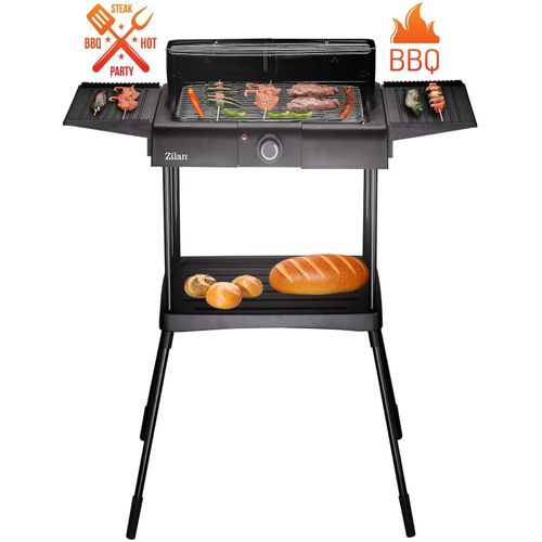 Zilan 2in1 Standgrill Elektrogrill Tischgrill Partygrill 2400W