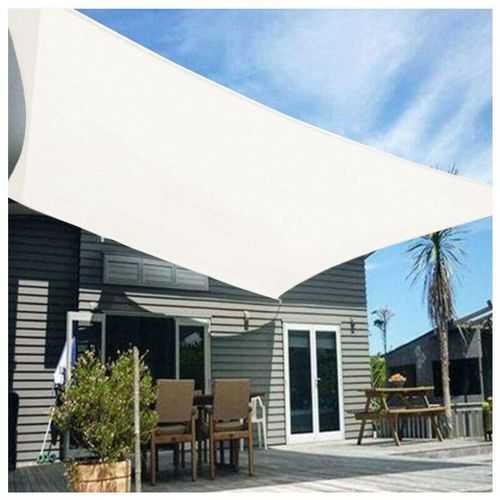 Rechteckiges Segel-Schirmdach, 5x5m, HDPE-Schirmdach, Schattenspender, atmungsaktiver UV-Schutz für Outdoor, Garten, Terrasse, Balkon, Farbe Beige