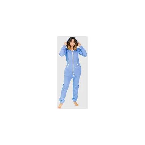 Jumpsuit MONIZ Gr. XS, EURO-Größen, weiß (hellblau-weiß) Baby Overalls mit kuscheligem Komfort