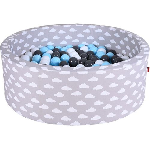 Knorrtoys® Bällebad »Soft, Grey White Clouds«, mit 300 Bälle creme/Grey/lightBlue; Made in Europe