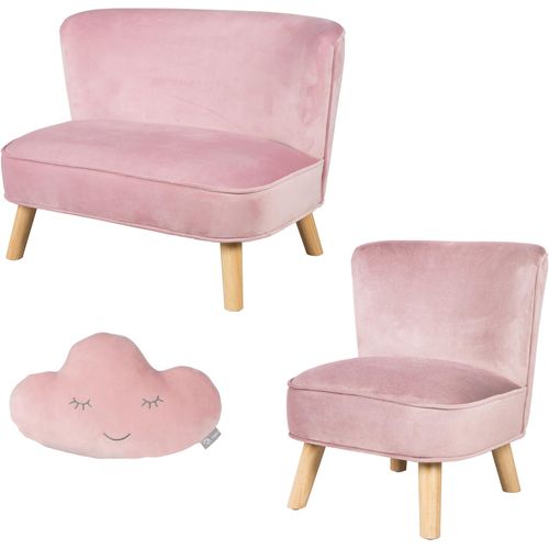 roba® Kindersitzgruppe »Lil Sofa«, (Set, 3 tlg.), bestehend aus Kindersofa, Kindersessel und Dekokissen in Wolkenform