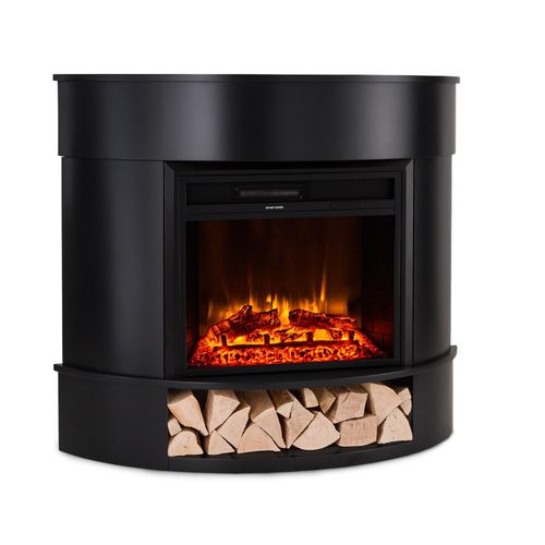 Loloru Elektrokamin Heizlüfter 900/1800W Wochentimer Fernbedienung Schwarz