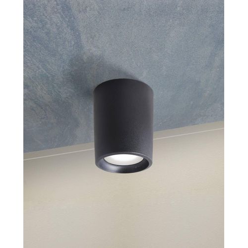 Downlight Livia Ø 18 cm schwarz/gefrostet Kunstharz E27 CCT