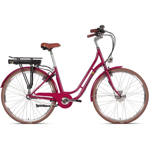 E-Bike SAXONETTE "Saxonette Style Plus 2.0" E-Bikes Gr. 45 cm, 28 Zoll (71,12 cm), rot (ruby red glänzend) E-Bikes Pedelec, Elektrofahrrad für Damen u. Herren, Cityrad