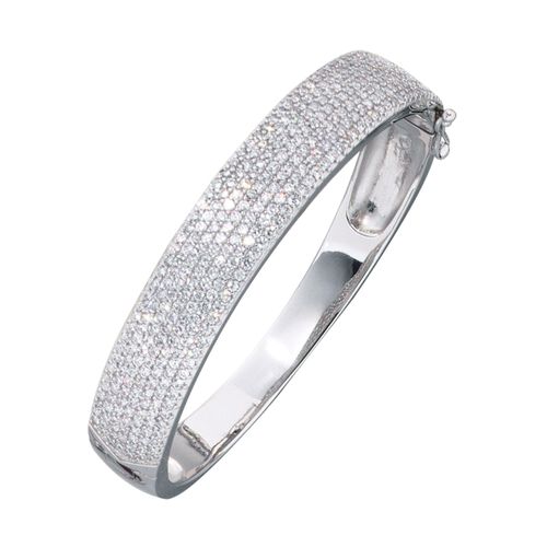 Armreif JOBO Armbänder Gr. Silber 925 (Sterlingsilber), silberfarben (silber 925) Damen 925 Silber mit Zirkonia