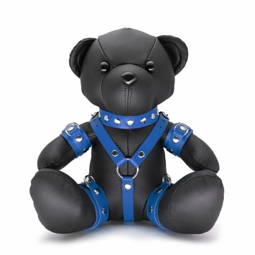 EDDY Der BDSM Teddy - Schwarz/Blau