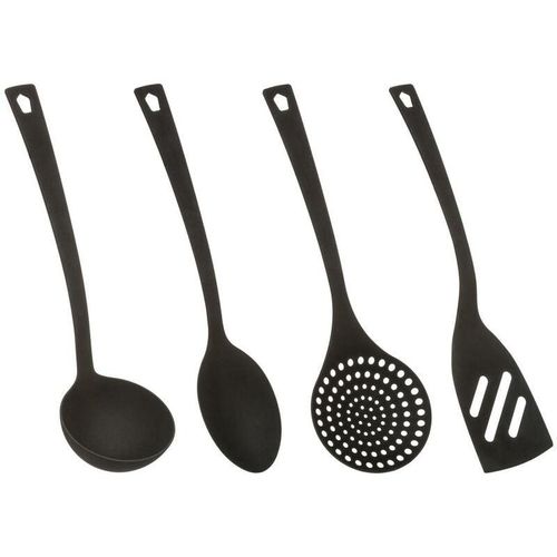 Set von 4 küchenutensilien - Set von 4 Küchenutensilien - Nylon - Abmessungen 32x9 -5 cm - Sg secret de gourmet - Schwarz