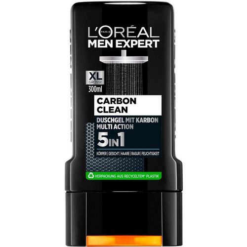 L'ORÉAL PARIS MEN EXPERT Duschgel Carbon Clean, reinigt sensible Männerhaut & spendet Feuchtigkeit, schwarz