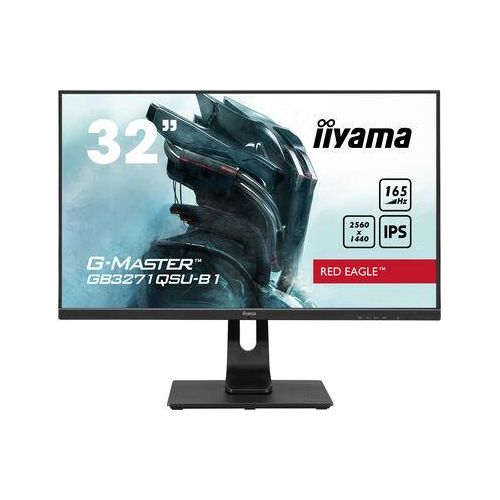 F (A bis G) IIYAMA Gaming-Monitor "IIYAMA GB3271QSU-B1 LCD-Monitor, Flat, 81 cm (32"), 2.560x1.440 WQHD" Monitore 1ms, IPS, neig-und höhenverstellb. HDMI, DisplayPort, USB, schwarz schwarz