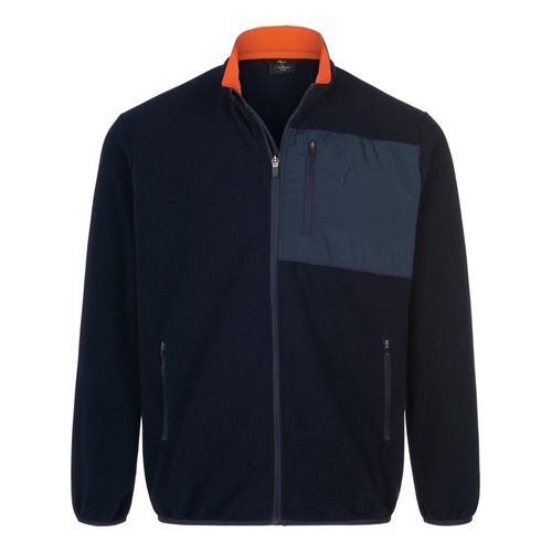 Fleecejack een opstaande kraag Authentic Klein blauw