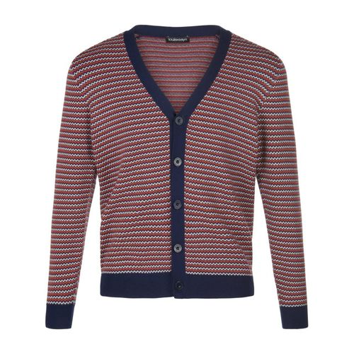 Cardigan V-hals en streepdessin Louis Sayn blauw