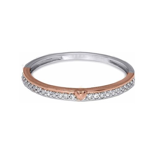 Vittoria Jewels Weißgold-/Roségold-Ring mit Diamanten - 58