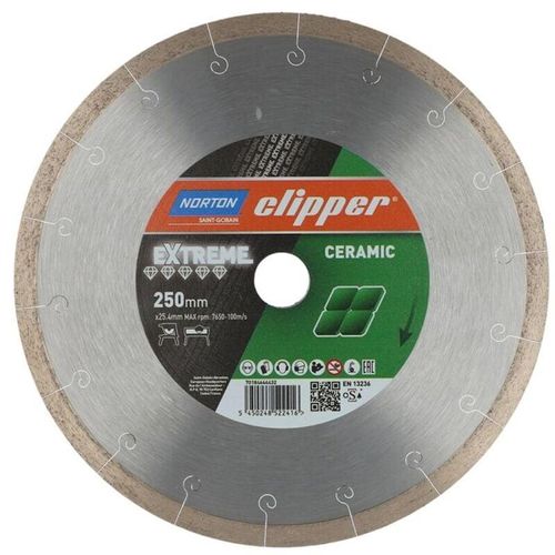 Clipper Diamanttrennscheibe Extreme Ceramic 250x25,4 mm 70184644432 - Norton