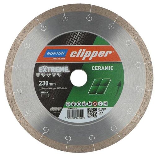 Clipper Diamanttrennscheibe Extreme Ceramic 230x25,4 mm 70184644431 - Norton