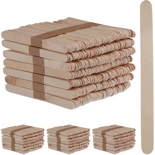 2000 x Eisstiele aus Holz, Eis Holzstäbchen, zum Basteln & Backen, DIY Eis am Stiel, Holzstiele, HxB: 11,5 x 1 cm, natur