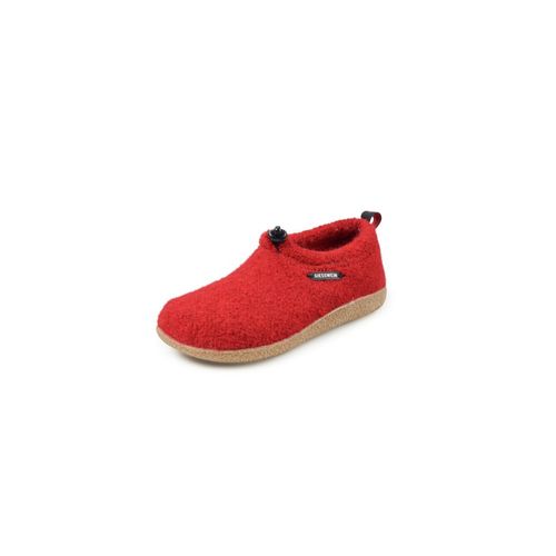 Pantoffels scheerwollen walkmateriaal Giesswein rood