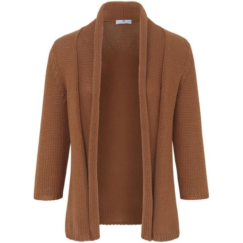 Cardigan 100% katoen Peter Hahn bruin