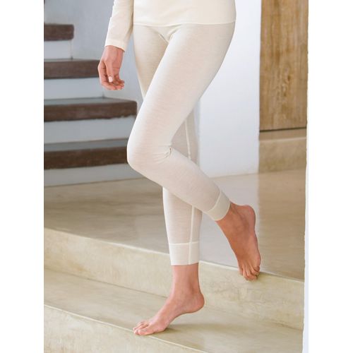 Lange broek in zijdemix Nina v. C. beige