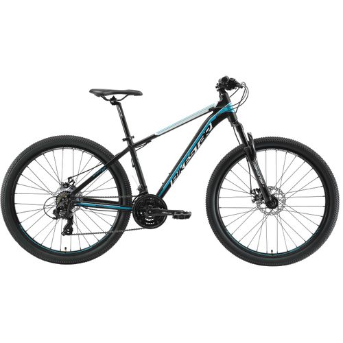 Mountainbike BIKESTAR Fahrräder Gr. 41cm, 27,5 Zoll (69,85cm), schwarz für Damen und Herren, Kettenschaltung