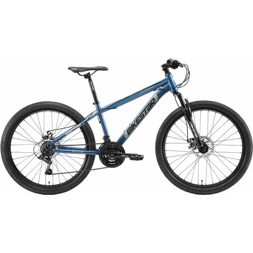 Mountainbike BIKESTAR Fahrräder Gr. 38cm, 26 Zoll (66,04cm), blau für Damen und Herren, Kettenschaltung