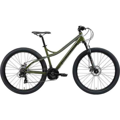 Mountainbike BIKESTAR Fahrräder Gr. 43cm, 27,5 Zoll (69,85cm), grün für Damen und Herren, Kettenschaltung