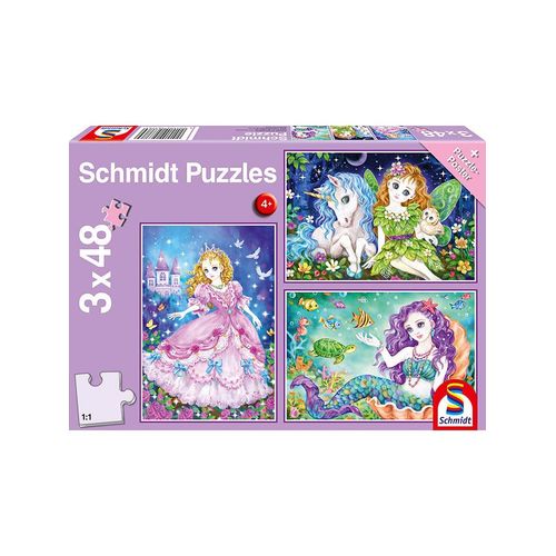 Schmidt Spiele 144tlg. Puzzle "Prinzessin, Fee & Meerjungfrau" - ab 4 Jahren