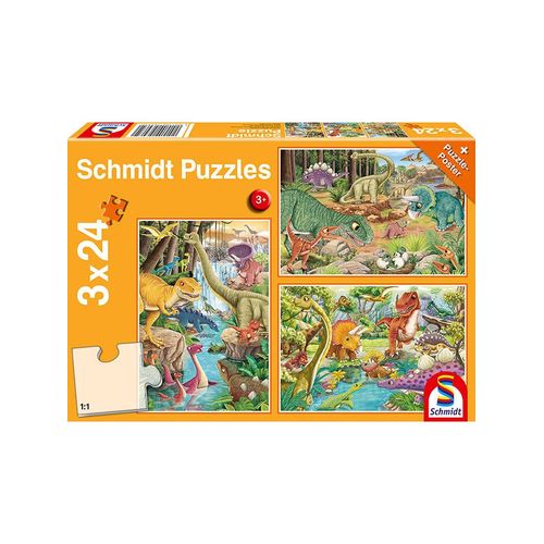 Schmidt Spiele 72tlg. Puzzle "Spaß mit den Dinosauriern" - ab 3 Jahren