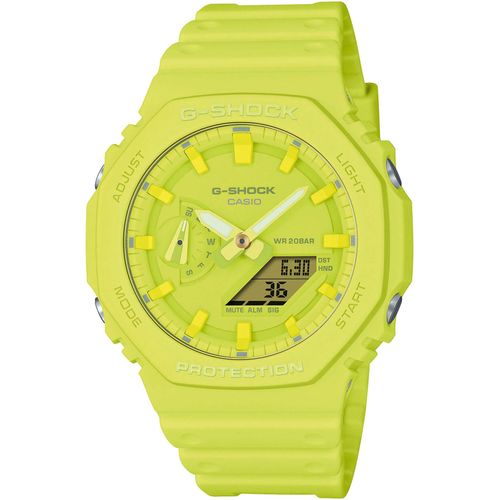 Chronograph CASIO G-SHOCK Armbanduhren gelb Damen Quarzuhr, Armbanduhr, Damen, Herren, digital, bis 20 bar wasserdicht