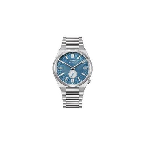 Automatikuhr CITIZEN Armbanduhren silberfarben (silberfarben-blau) Damen Armbanduhr, Herrenuhr, Damenuhr, dezentrale Sekunde, Edelstahlarmband