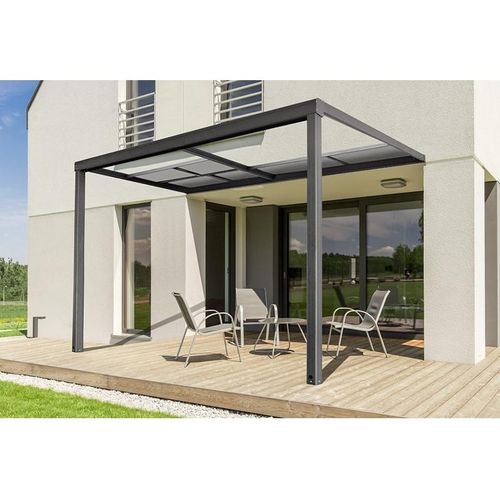 Terrassenüberdachung Air 390x299x213/252cm, anthrazit