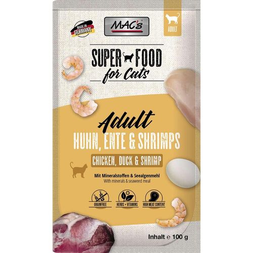 MAC's Cat Pouchpack Huhn, Ente & Shrimps 12x100g