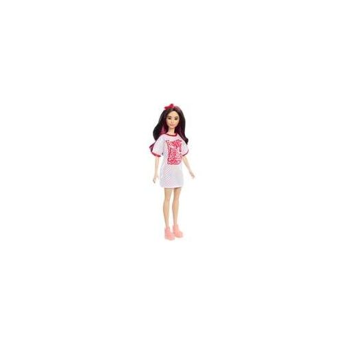 Barbie Fashionistas-Puppe mit weißem T-Shirt-Kleid
