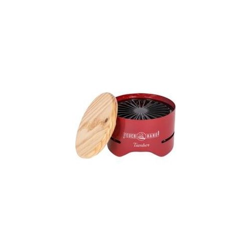 Tisch-Holzkohlegrill Tamber, Ruby Red rot, Ø 20cm