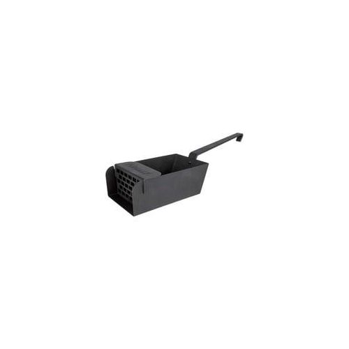 Kohlenschaufel, Grillbesteck schwarz, mit Aschesieb